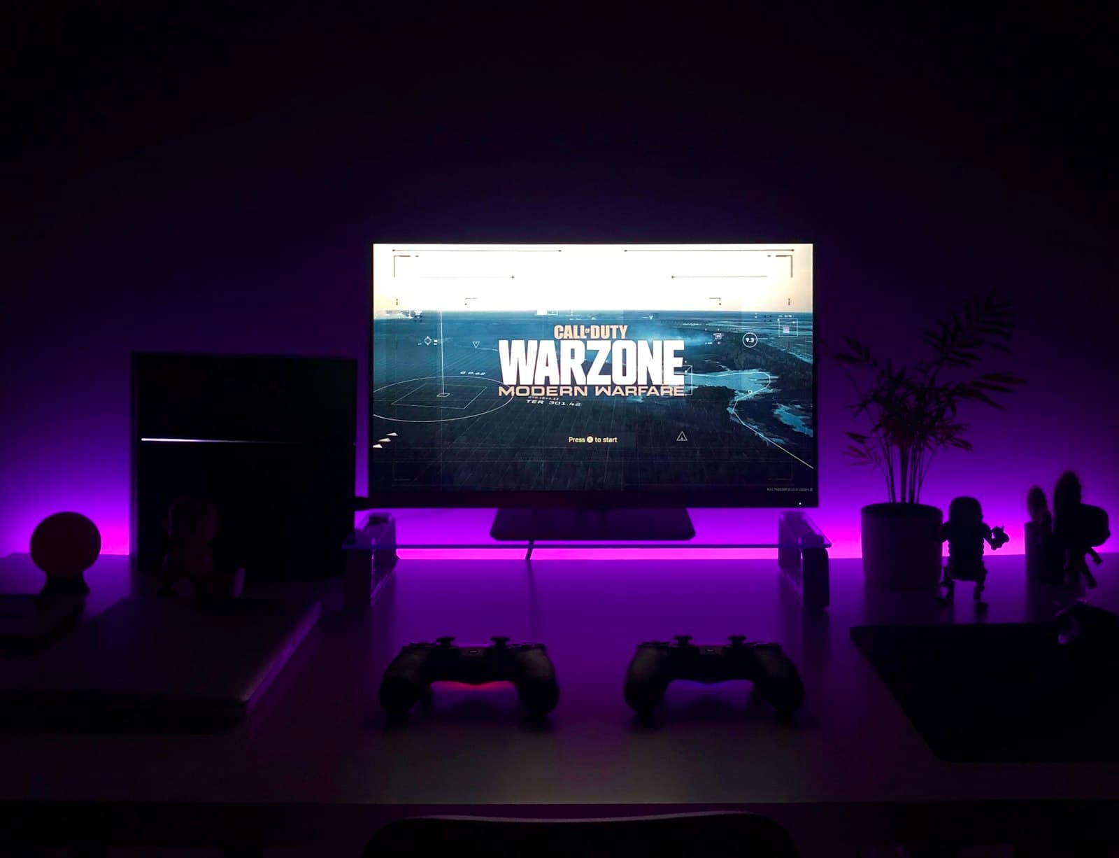 A game on a big screen